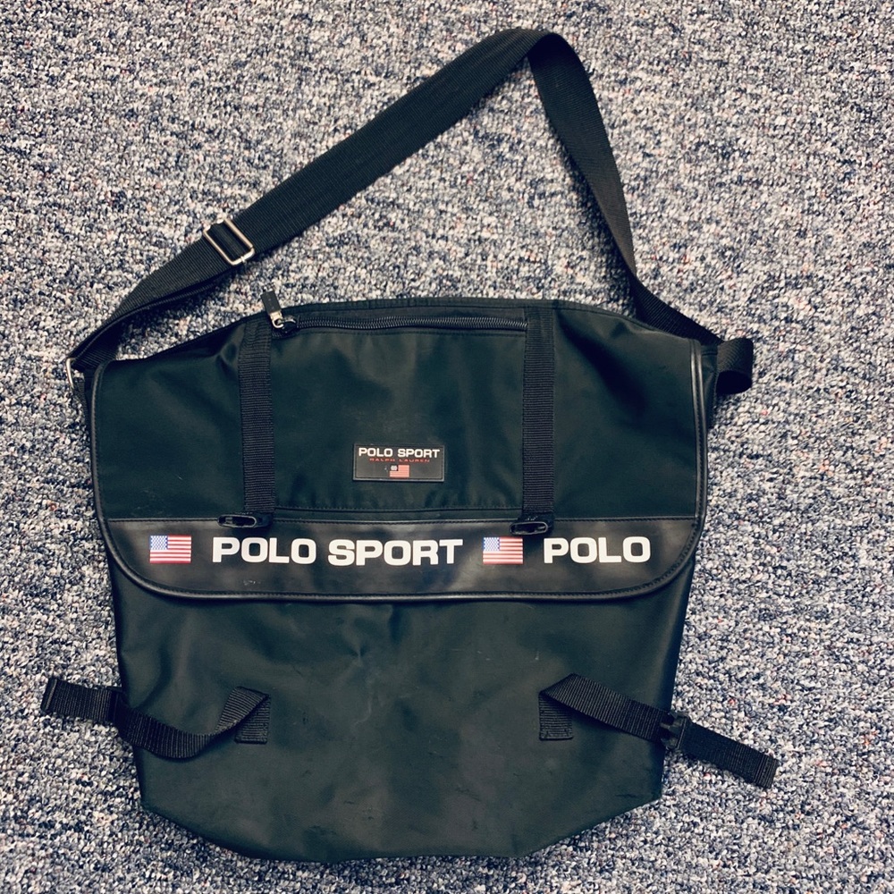 Vintage 90s Polo Sport Messenger Bag